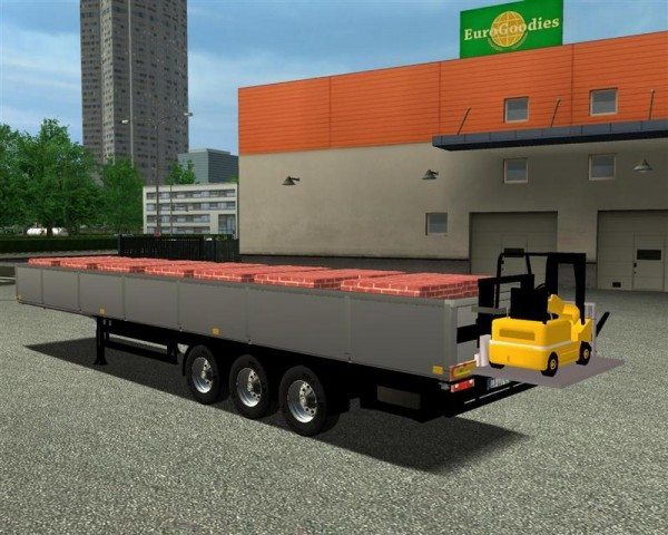 Flatbed Loaded With Bricks mod