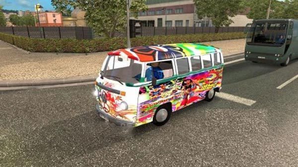 Volkswagen Hippie Van for AI traffic v2