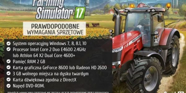Farming Simulator 17 SYSTEM REQUIREMENTS (NOT CONFIRMED BY PRODUCER)