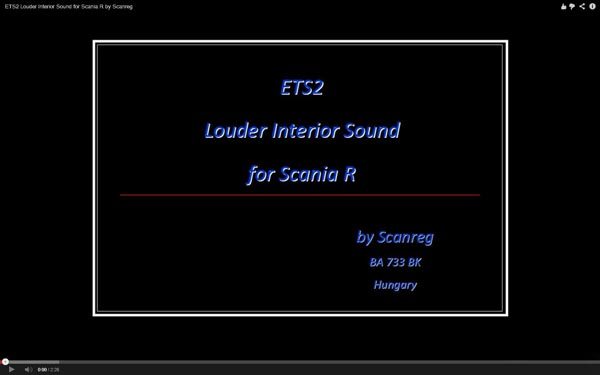 Louder Interior Sound for Scania R