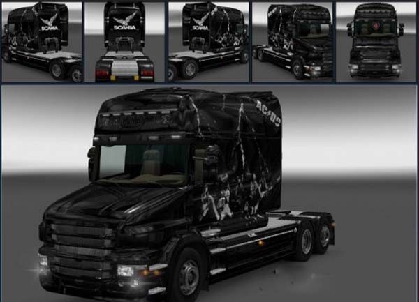 Scania T Back in Black Skin