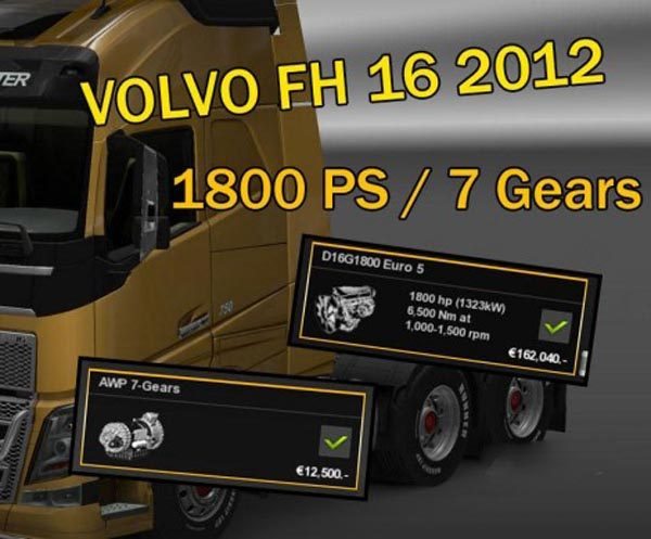 Volvo FH 16 2012 1800 HP