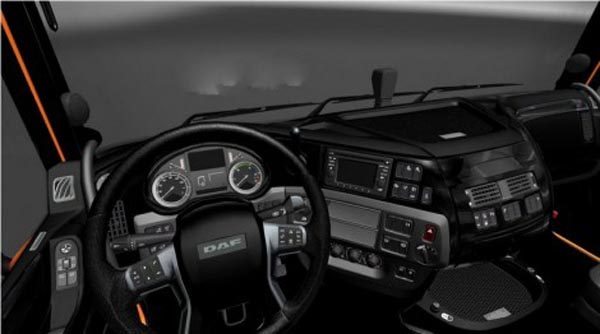 DAF XF Euro 6 Black Interior + Transmission + Interior Lighting