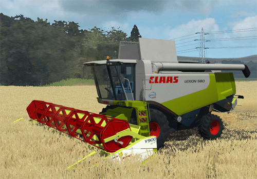 CLAAS Lexion 580 & V900 (fixed) - Farming simulator 2017 / 17 mods ...