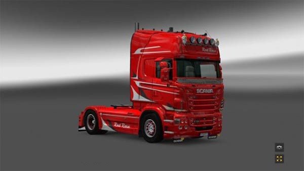 Red Rose Scania skin - Farming simulator 2017 / 17 mods | ATS mods