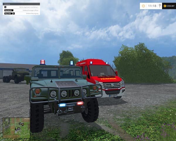 The Hummer H1 with blue red light v 1.0 Ohne Blitzlicht [SP]