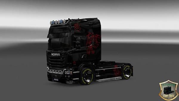 Scania Streamline Black Red Skin