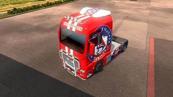 AS Trencin MAN TGX skins red and white