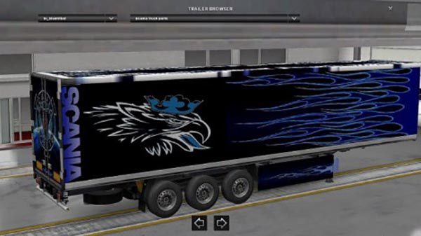 Blue Tribal Scania Trailer