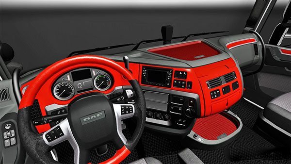Custom Red interior for DAF XF Euro 6