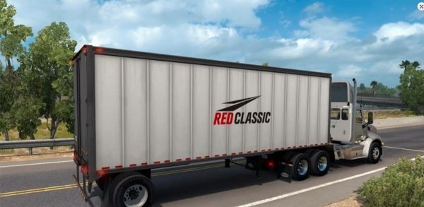 Red Classic box trailer Mod